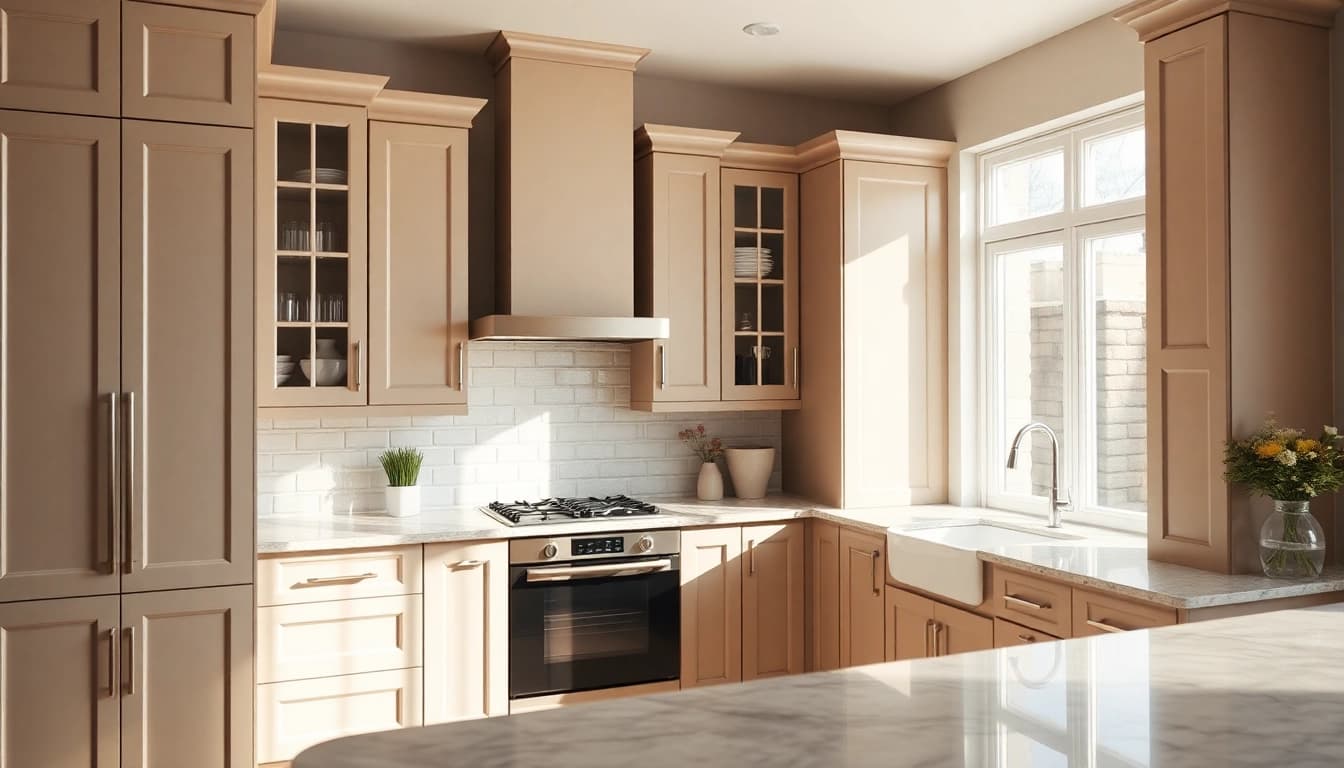 Cabinet Refacing Largo FL showcasing an elegant refinished kitchen with modern cabinetry.