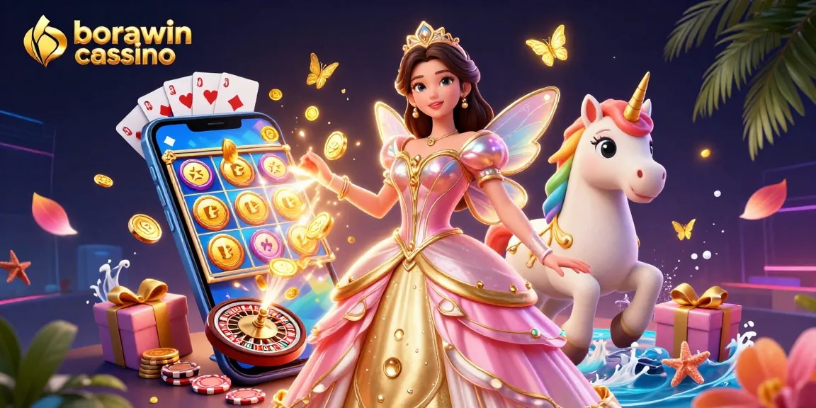Experimente a emoção no cassino borawin com slots vibrantes e personagens mágicos em 3D.