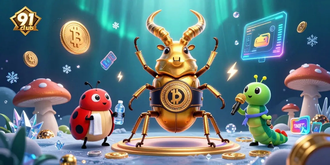 Engage with exciting games at 91 club, showcasing a dynamic 3D casino scene filled with vibrant elements.