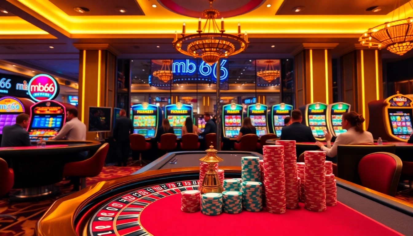 Experience thrilling gameplay at mb66 casino with vibrant slots and poker tables.