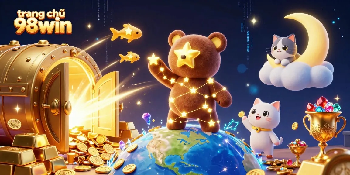 Experience the thrill of winning on trang chủ 98win with stunning casino elements and vibrant characters.