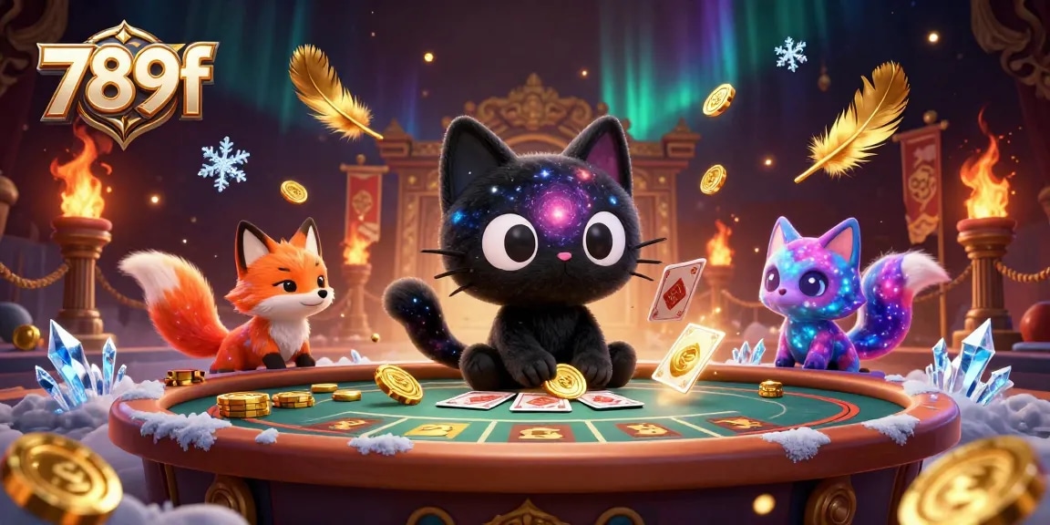 Experience the thrilling universe of 789f as the black hole cat captivates players with casino magic.