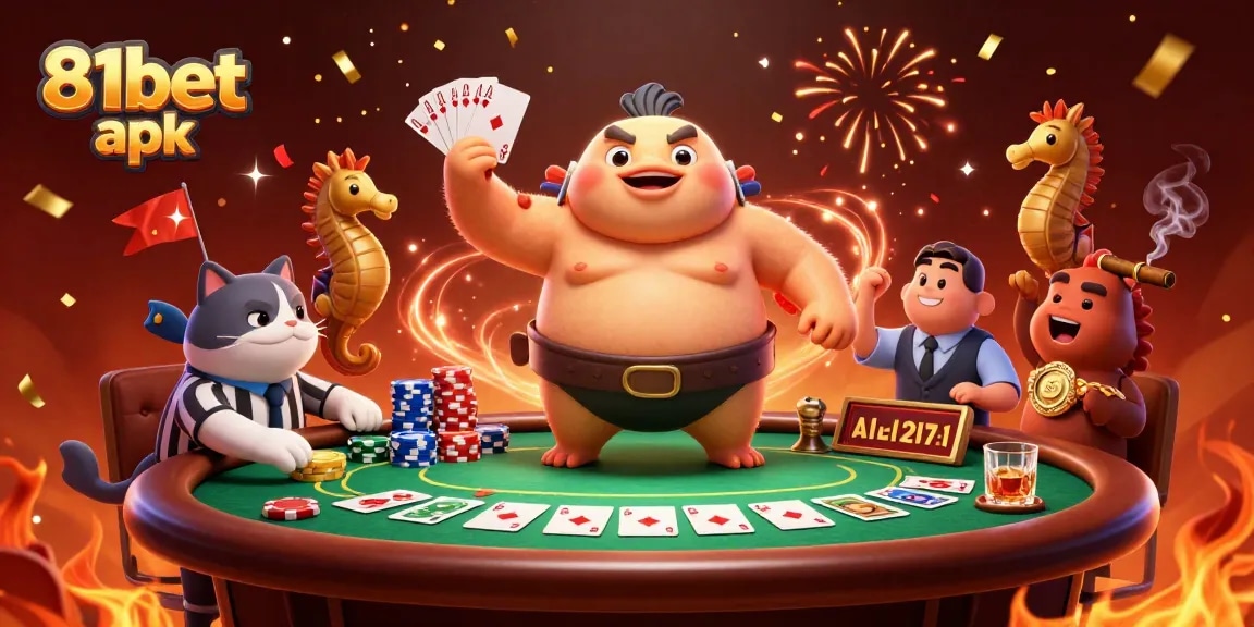 Engage with thrilling games in the 81bet apk underwater casino, featuring colorful poker elements.