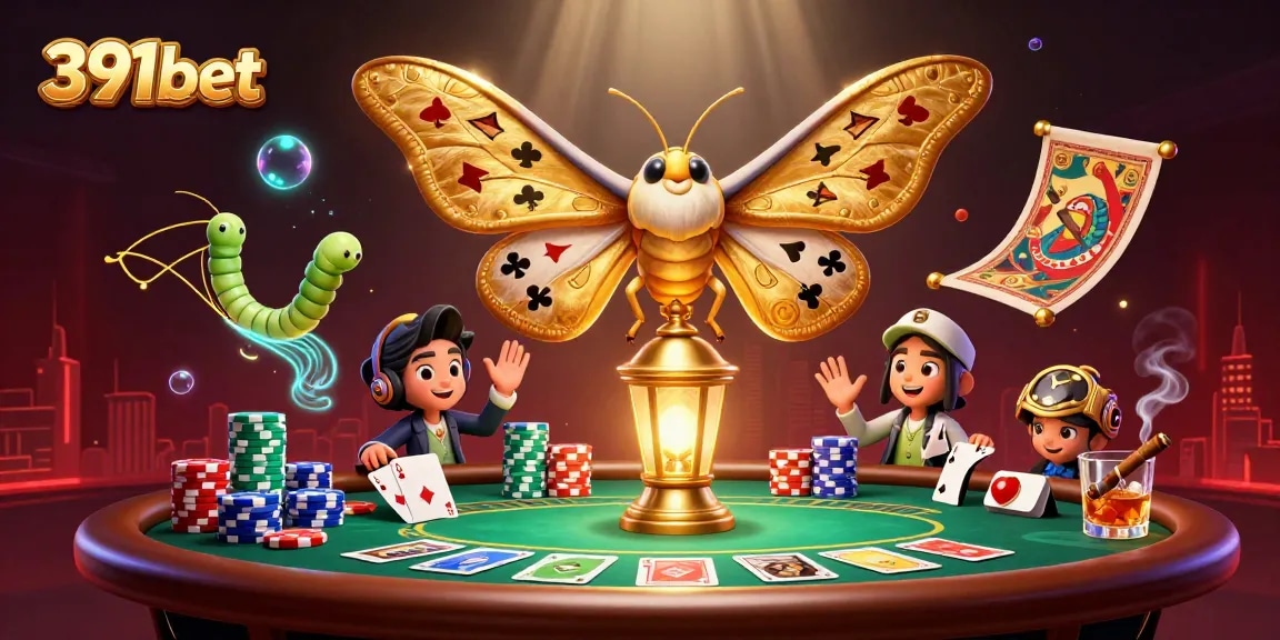 Engage with thrilling casino action at 391bet featuring poker elements and vibrant visuals.