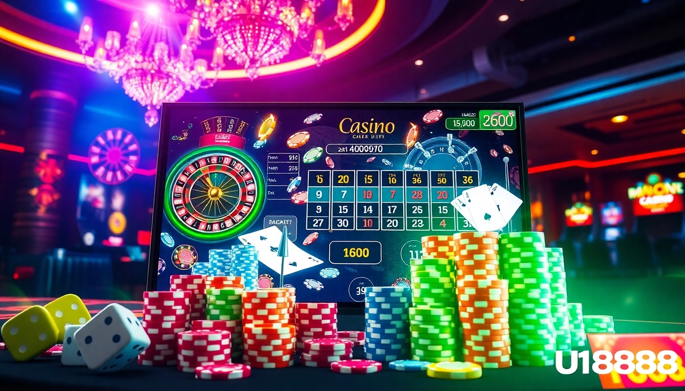 Experience thrilling gameplay at u8888 with vibrant casino visuals and exciting gaming elements.