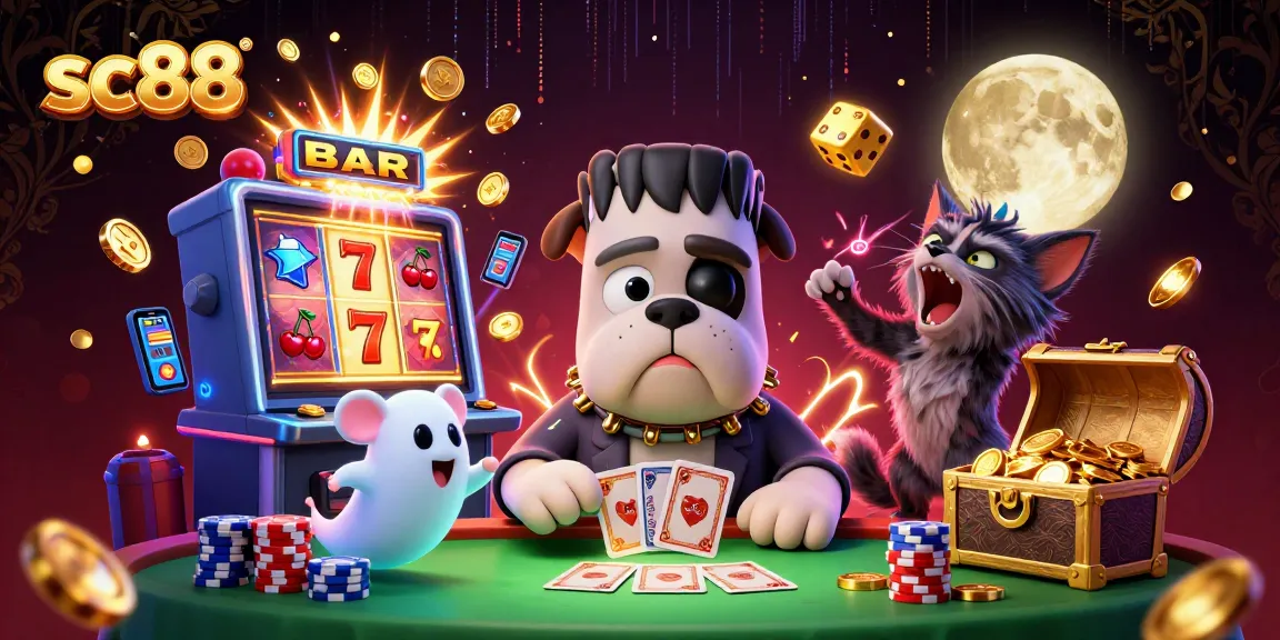 Experience thrilling wins at SC88 with a lively casino scene featuring unique characters and rich gaming elements.