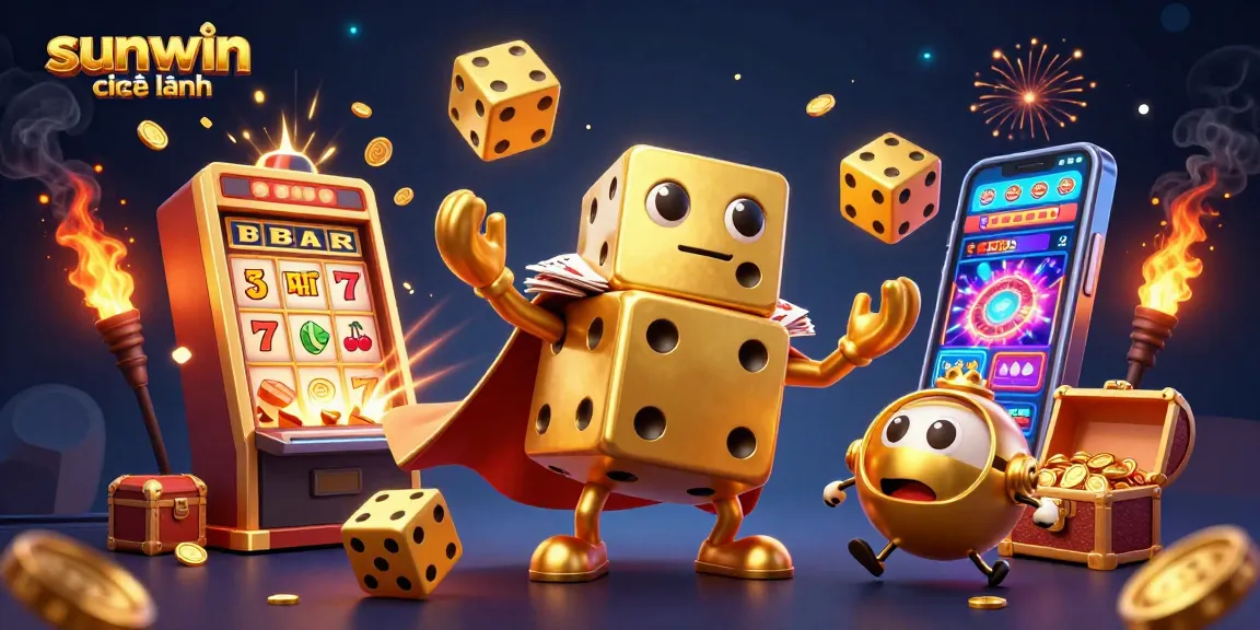 Experience the excitement at sunwin chính hãng with golden dice and jackpot celebrations in this vibrant casino scene.