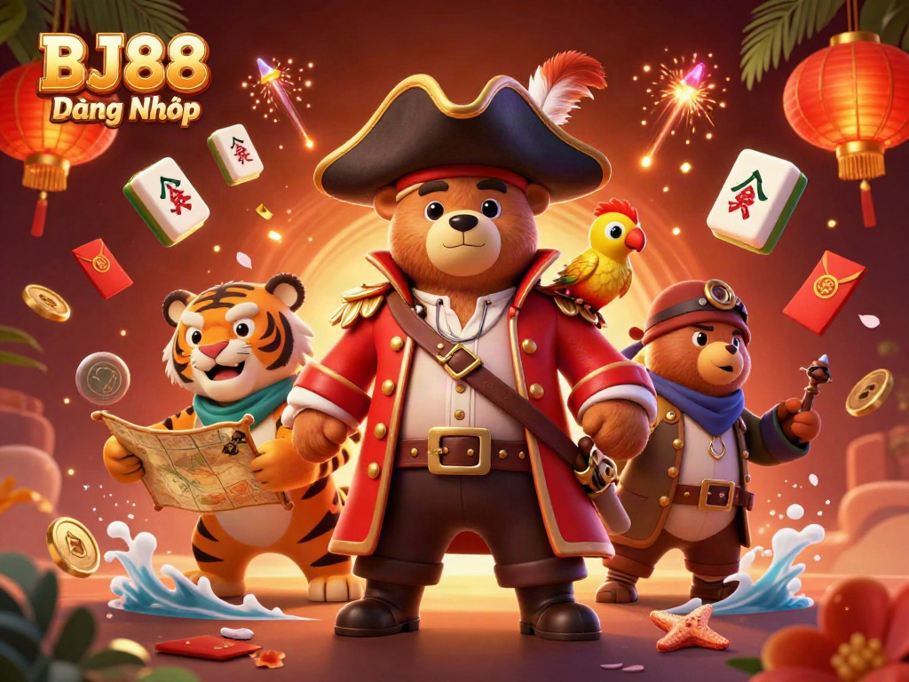 Engage in thrilling gameplay with BJ88 Đăng Nhập using vibrant casino-themed elements.