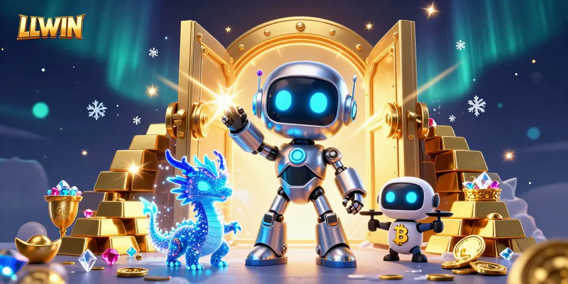 Experience thrilling wins at LLWIN with a captivating 3D casino adventure illustration.