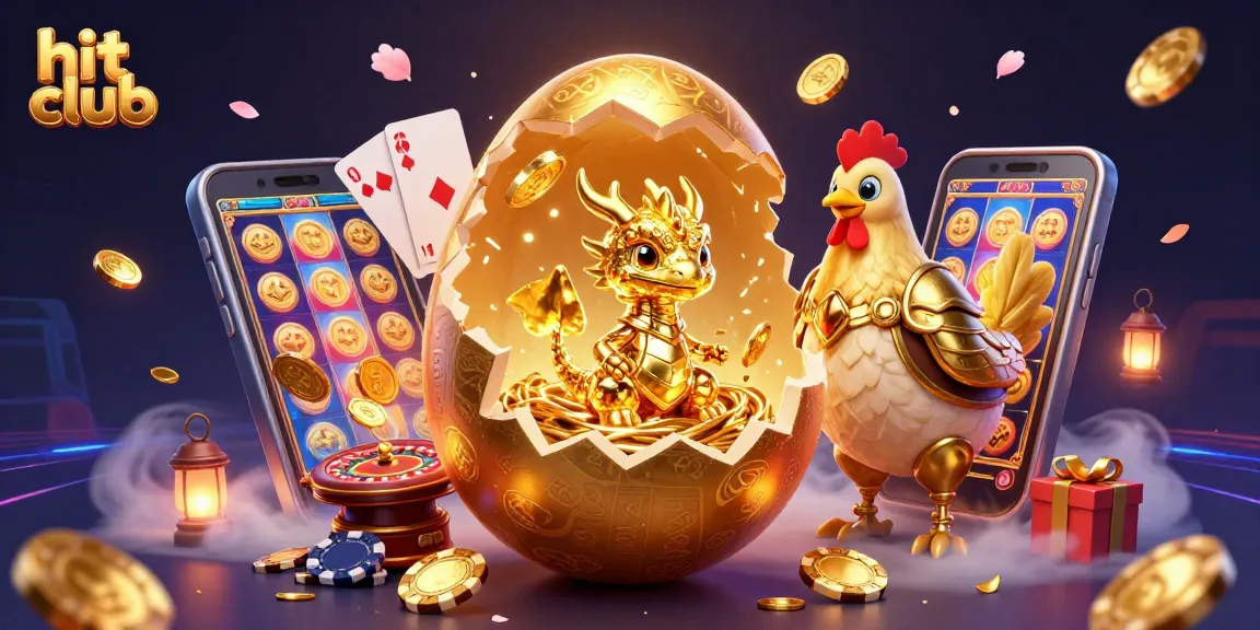 Experience the hit club excitement with golden dragon and poker chips in a vibrant casino scene.