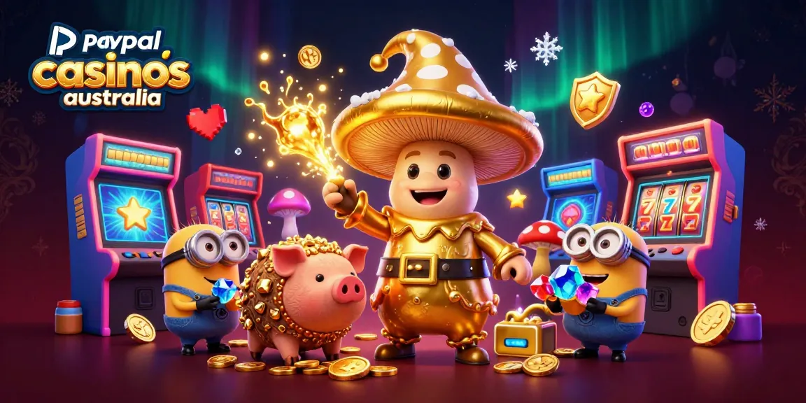 Discover exciting gameplay with PayPal casinos Australia featuring vibrant characters and casino elements.