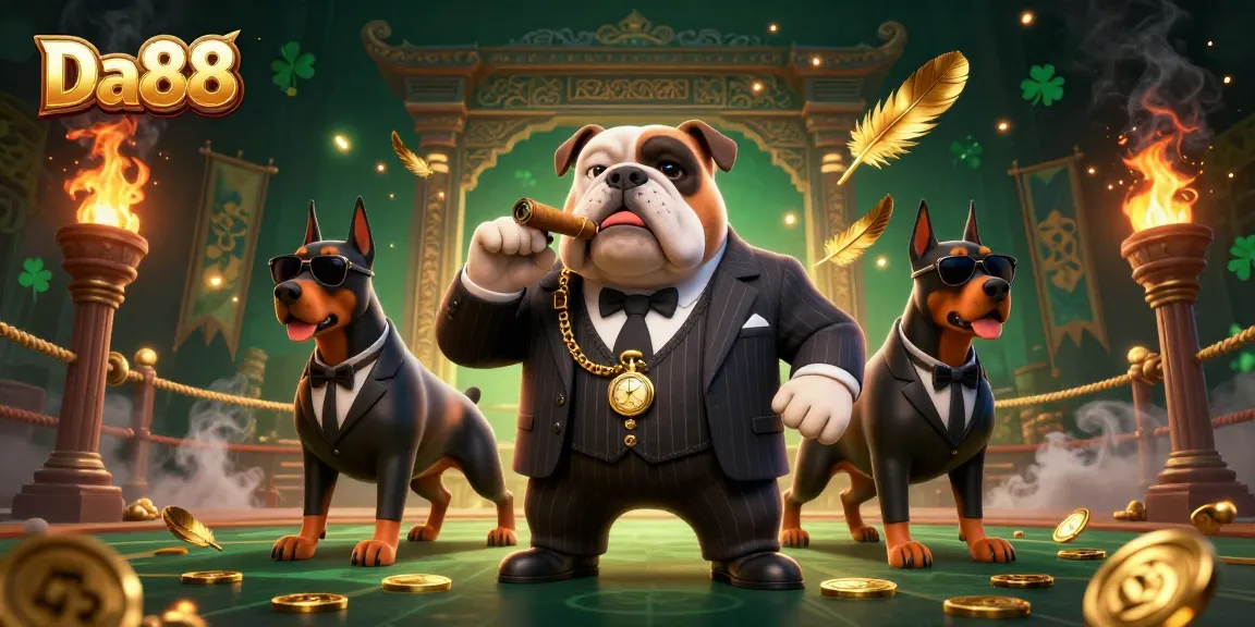 Win big at DA88 with thrilling scenes of gambling excitement featuring mafia characters.