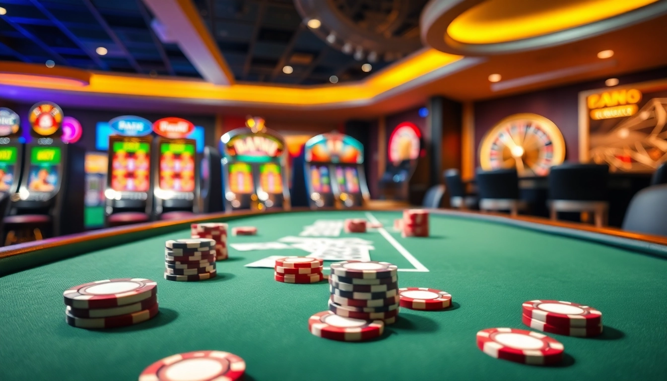Découvrez le meilleur casino en ligne avec une ambiance de jeu électrisante et des tables de poker stylées.