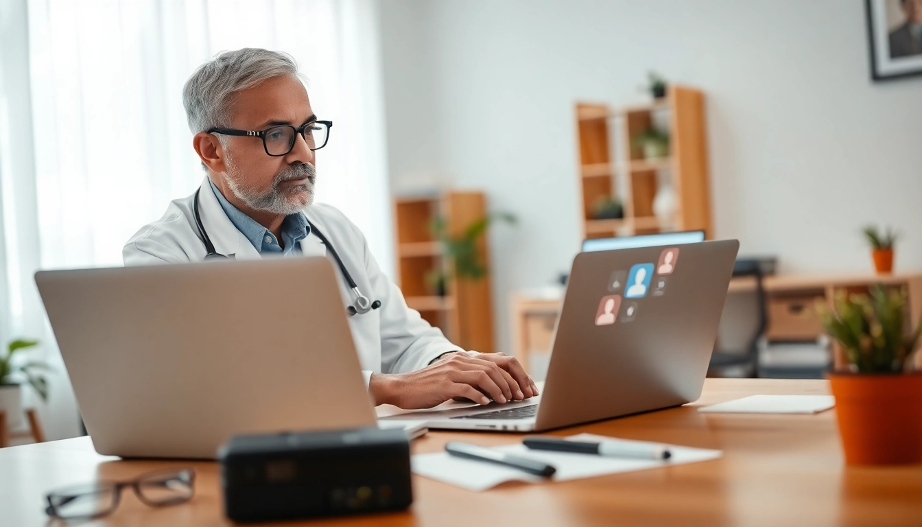 Engaging online doctor consultation flat fee with a professional doctor and patient interaction.