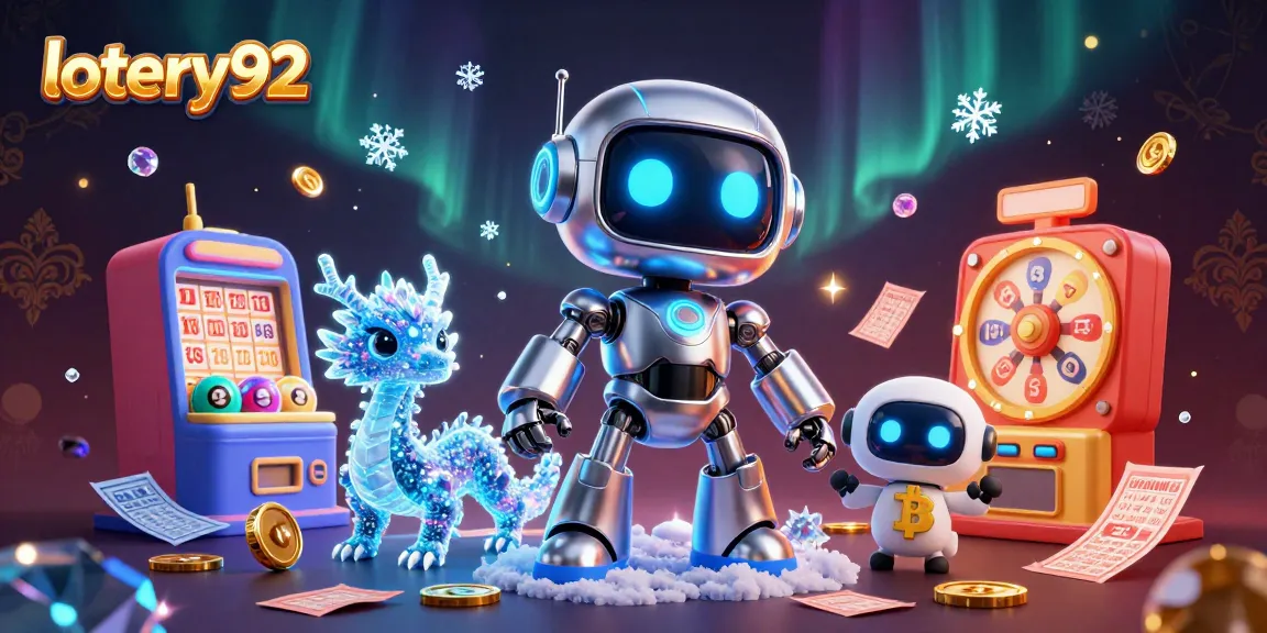 Engage in thrilling lottery excitement with lotery92's vibrant 3D illustration featuring animated characters.