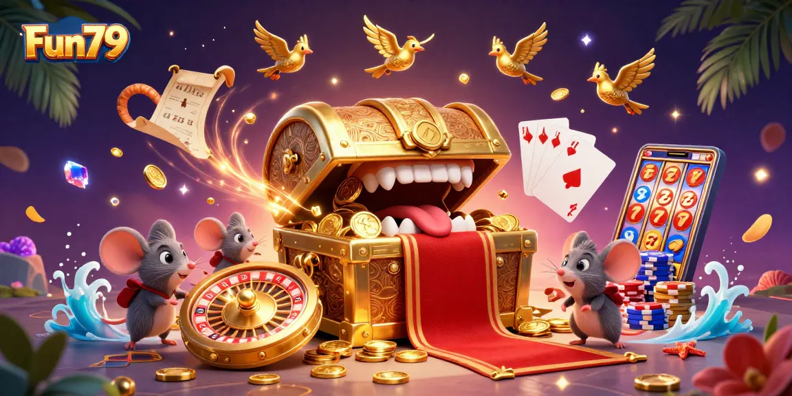 Spin the reels at Fun79 with diverse games and stunning jackpots in a colorful casino atmosphere.