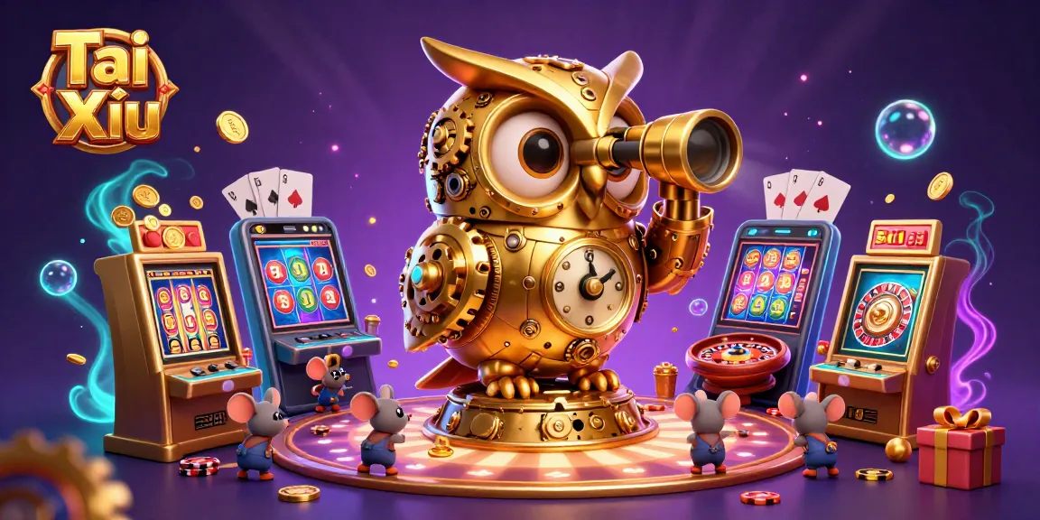 Experience Tài Xỉu excitement with a vibrant 3D casino scene showcasing interactive characters.