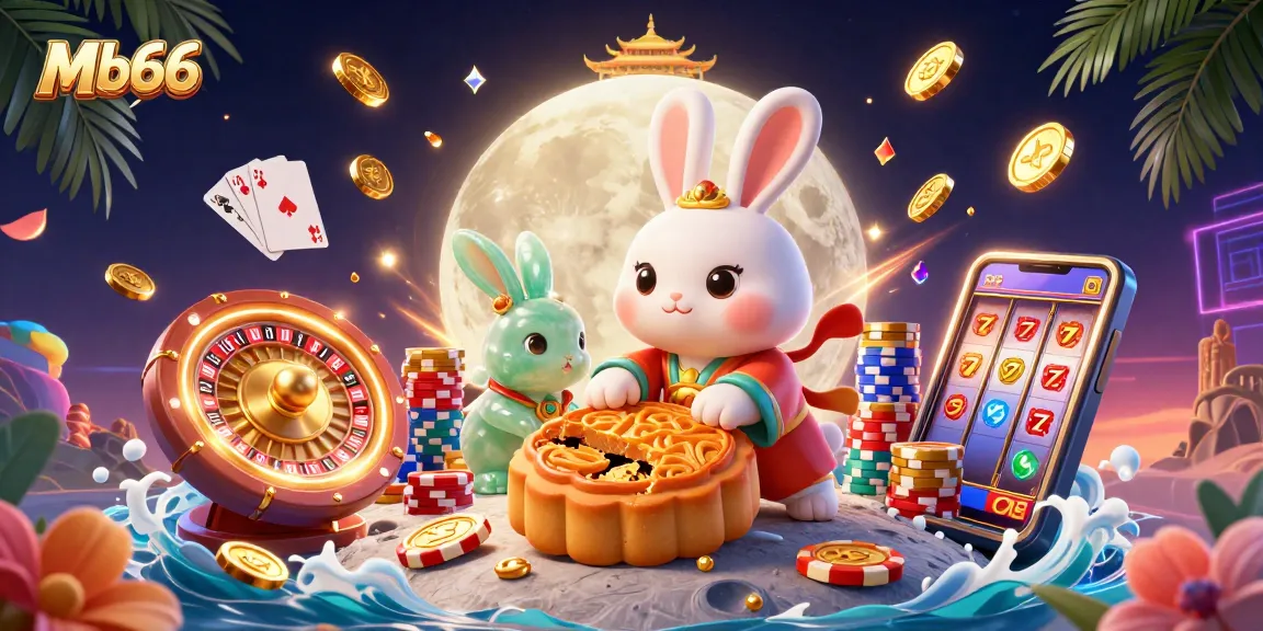 Experience fast-paced fun with the Mb66 online casino, featuring a lively scene with exciting gaming elements.