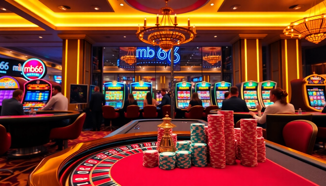 Experience thrilling gameplay at mb66 casino with vibrant slots and poker tables.