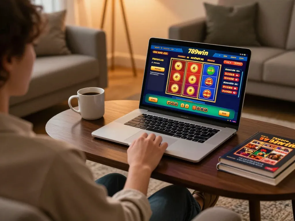 Engaged in online gaming at 789win hiện đang mở, a player explores exciting slots and poker from home, embracing strategic fun.