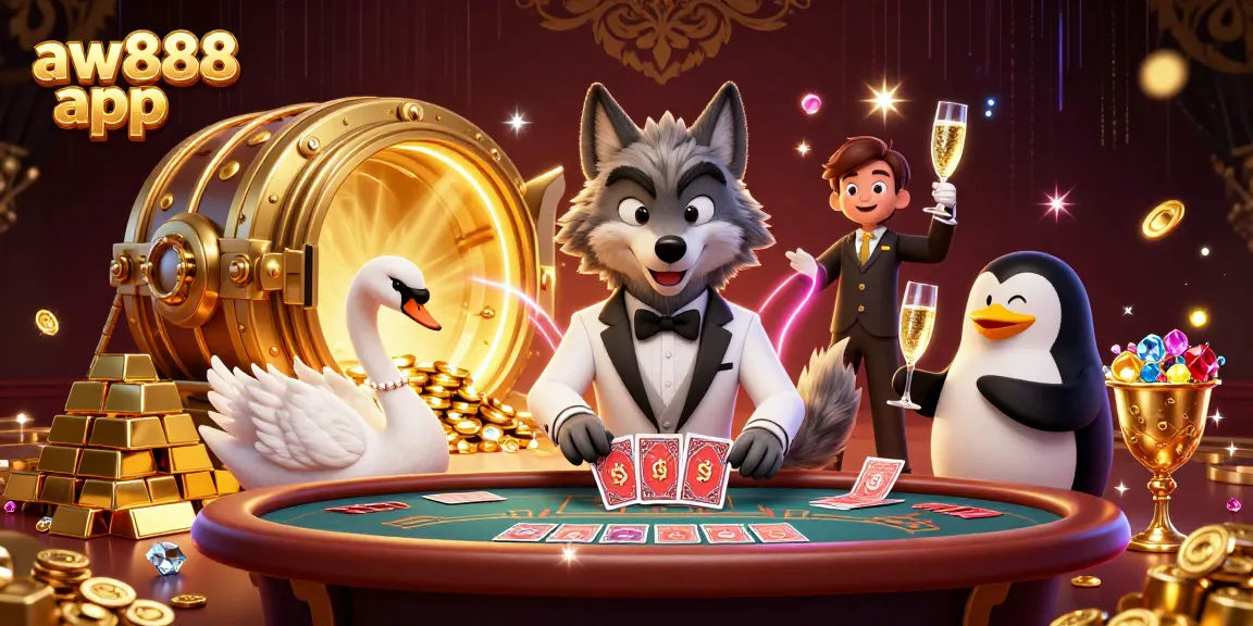 Experience the thrill of the aw888 app for online gaming with an engaging scene of baccarat and luxury.
