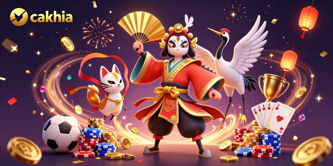 Cakhia brings vibrant sports betting excitement with a kabuki warrior, golden coins, and festive elements.