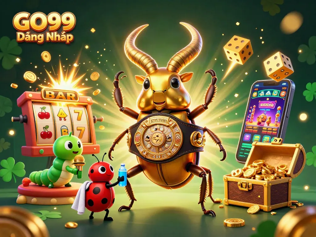Engage with the thrilling GO99 Đăng Nhập casino experience amid vibrant characters and dazzling game elements.