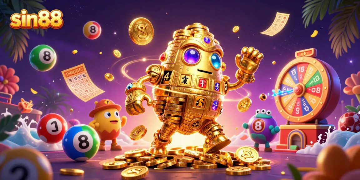 Experience thrilling gaming with sin88, featuring a vibrant lottery scene filled with excitement.